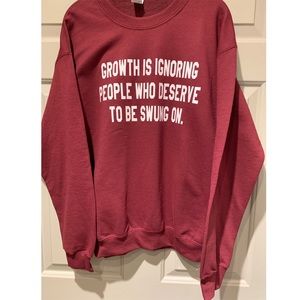 Unisex Crewneck Maroon Slogan Sweatshirt